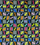 Craft Cotton Co. 100% Cotton Dog Bone and Paws Fabric 110cm Wide Fabric for Crafting, Sewing, Quilting, Home Decor